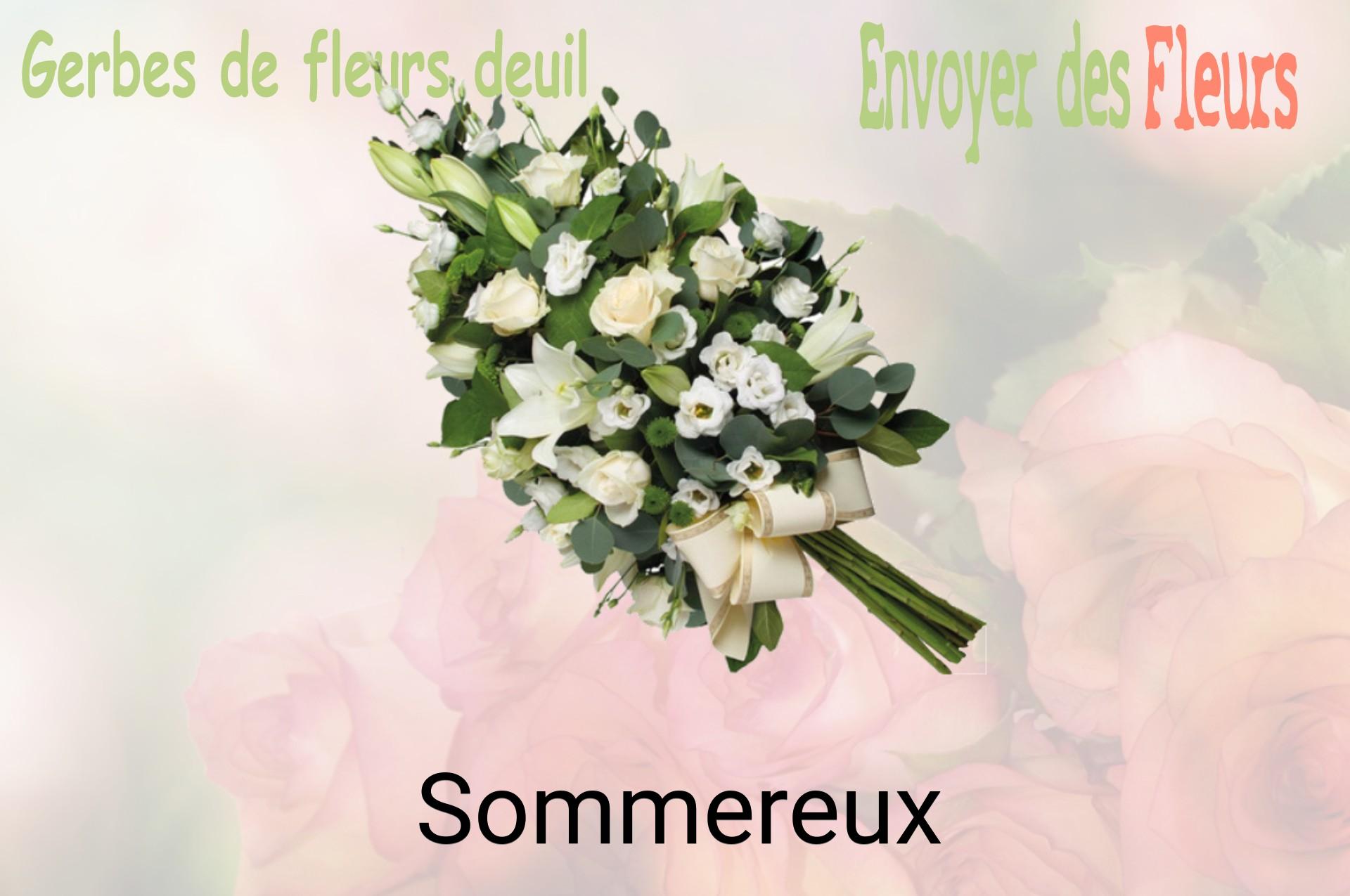 Gerbe de fleurs de deuil livrée à Sommereux